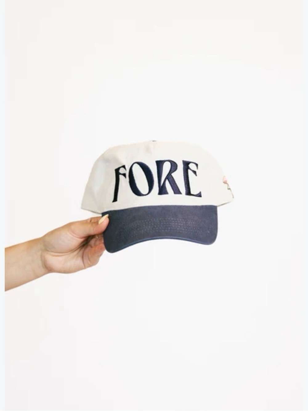 FORE Two-Tone Baseball Cap - White and Navy